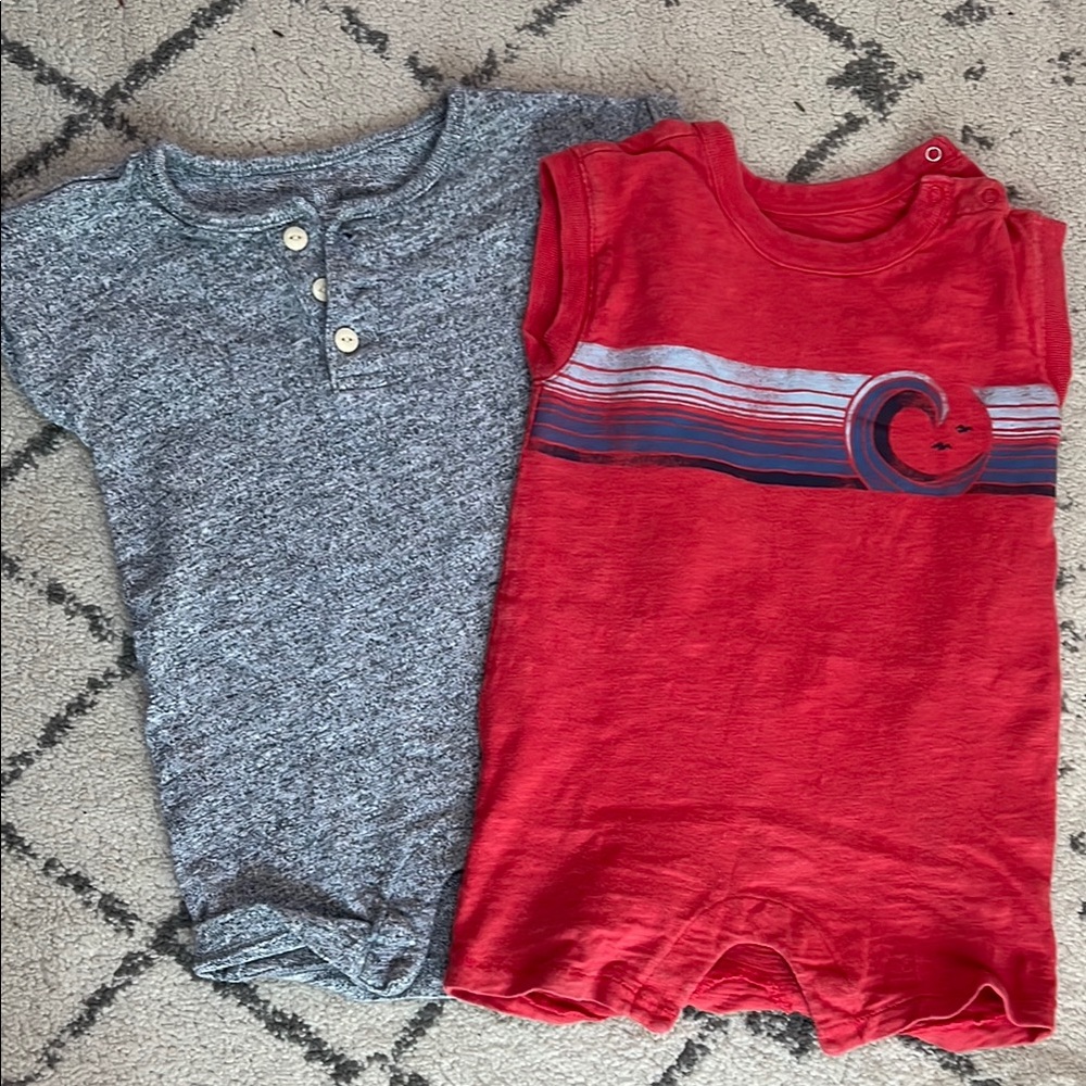 Two BABY GAP shorts onesies. So adorable and convenient!!!